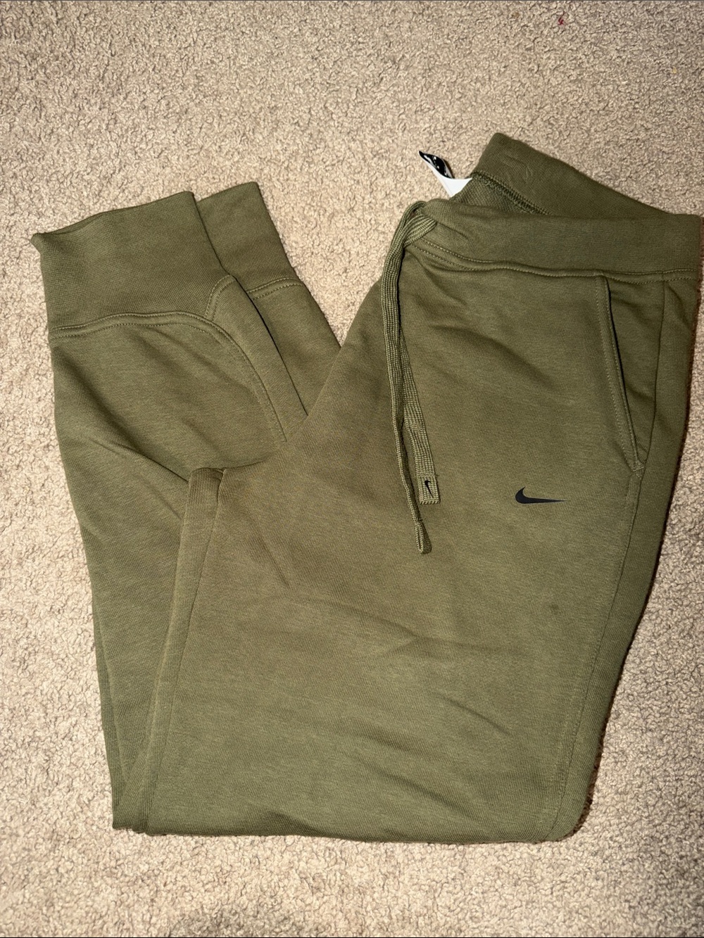 Nike Olive Green Joggers Dri-fit Women’s medium